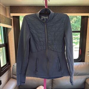 Avalanche Blue Puffer Jacket with High Collar size Small